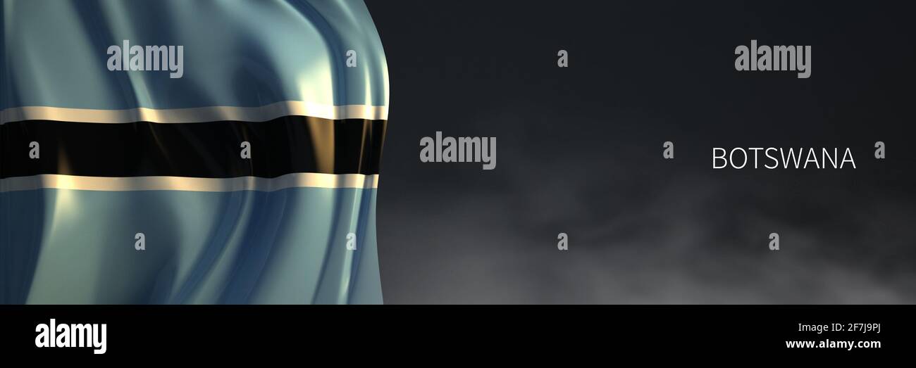Botswana Flag with Dark Background Stock Photo - Alamy