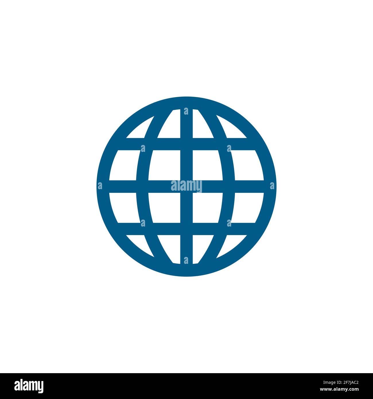 Globe Blue Icon On White Background. Blue Flat Style Vector ...