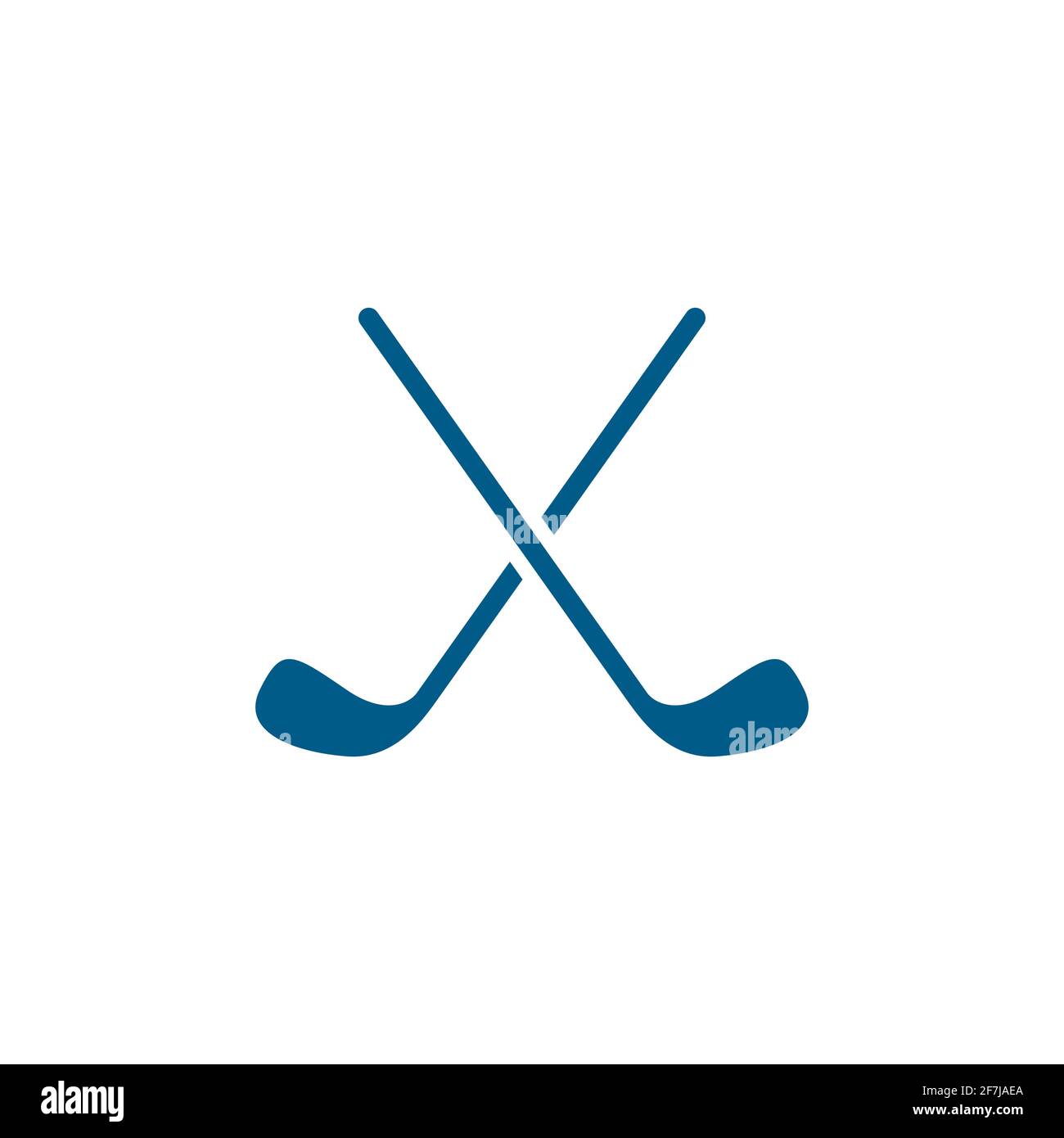 Golf Blue Icon On White Background. Blue Flat Style Vector Illustration ...