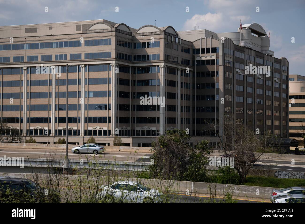 Washington, USA. 07th Apr, 2021. A general view of the Federal Communications Commission (FCC) headquarters, in Washington, DC, on Wednesday, April 7, 2021, amid the coronavirus pandemic. Confirmed COVID-19 deaths in America hit 560 thousand this week, and even though vaccination rates are climbing, public health experts are also warning of the risk of rising case numbers in many areas of the country. (Graeme Sloan/Sipa USA) Credit: Sipa USA/Alamy Live News Stock Photo