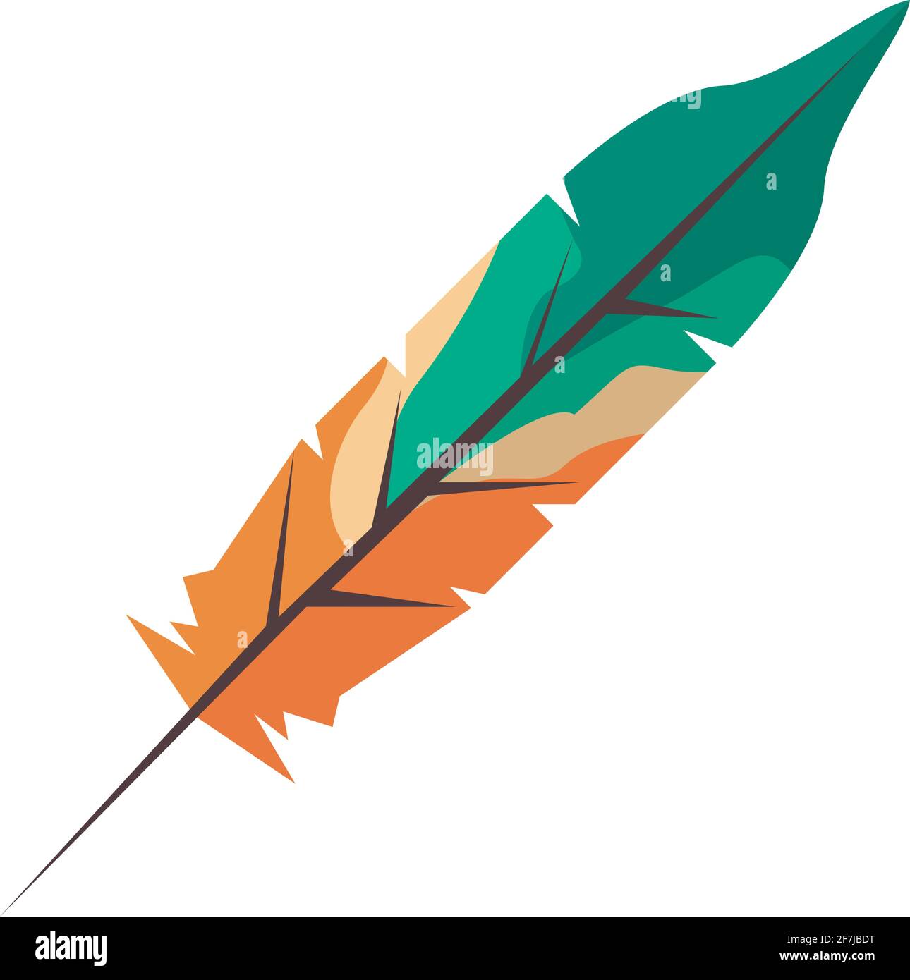 Feather Boho Style Stock Vector Image And Art Alamy 