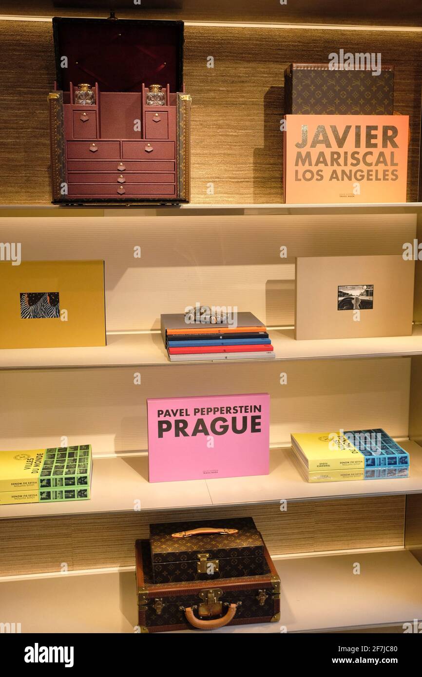 Louis Vuitton transformed its Saint-Germain-des-Pres shop into a pop-up  Bookstore as non essential shops are to be closed but libraries can still  be opened in Paris, France, on April 07, 2021. Photo by Aurore  Marechal/ABACAPRESS.COM Stock Photo