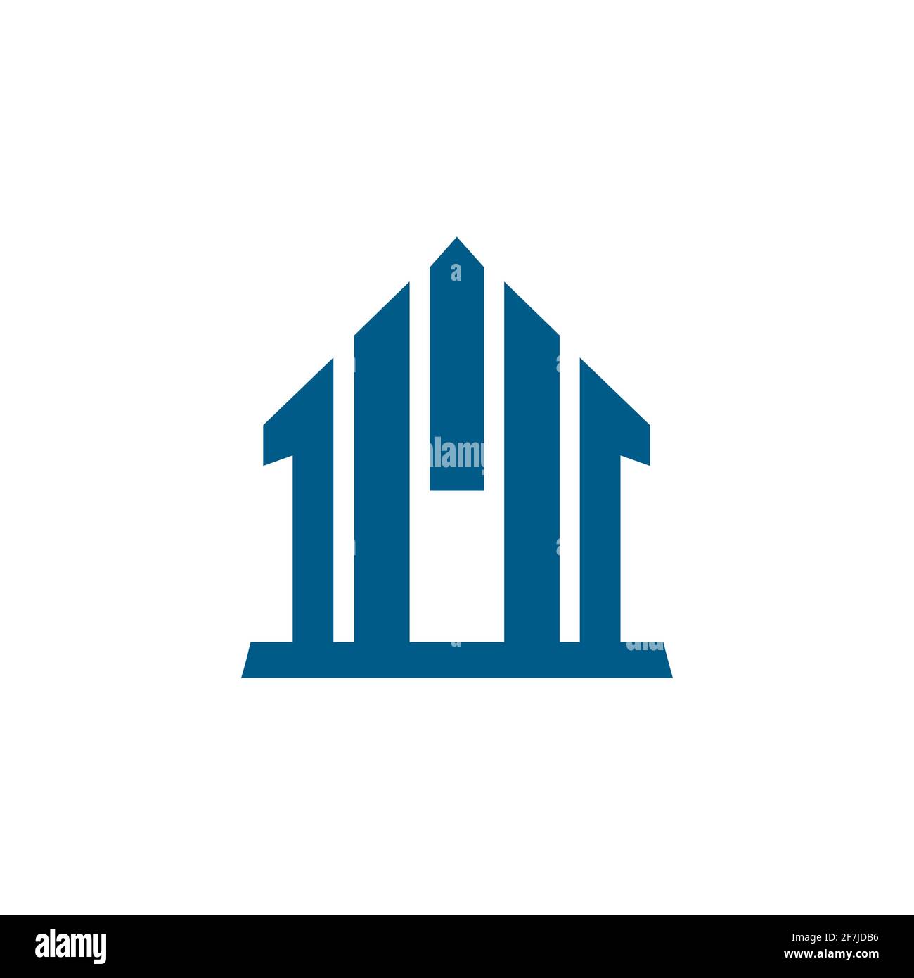 Home Blue Icon On White Background. Blue Flat Style Vector Illustration ...