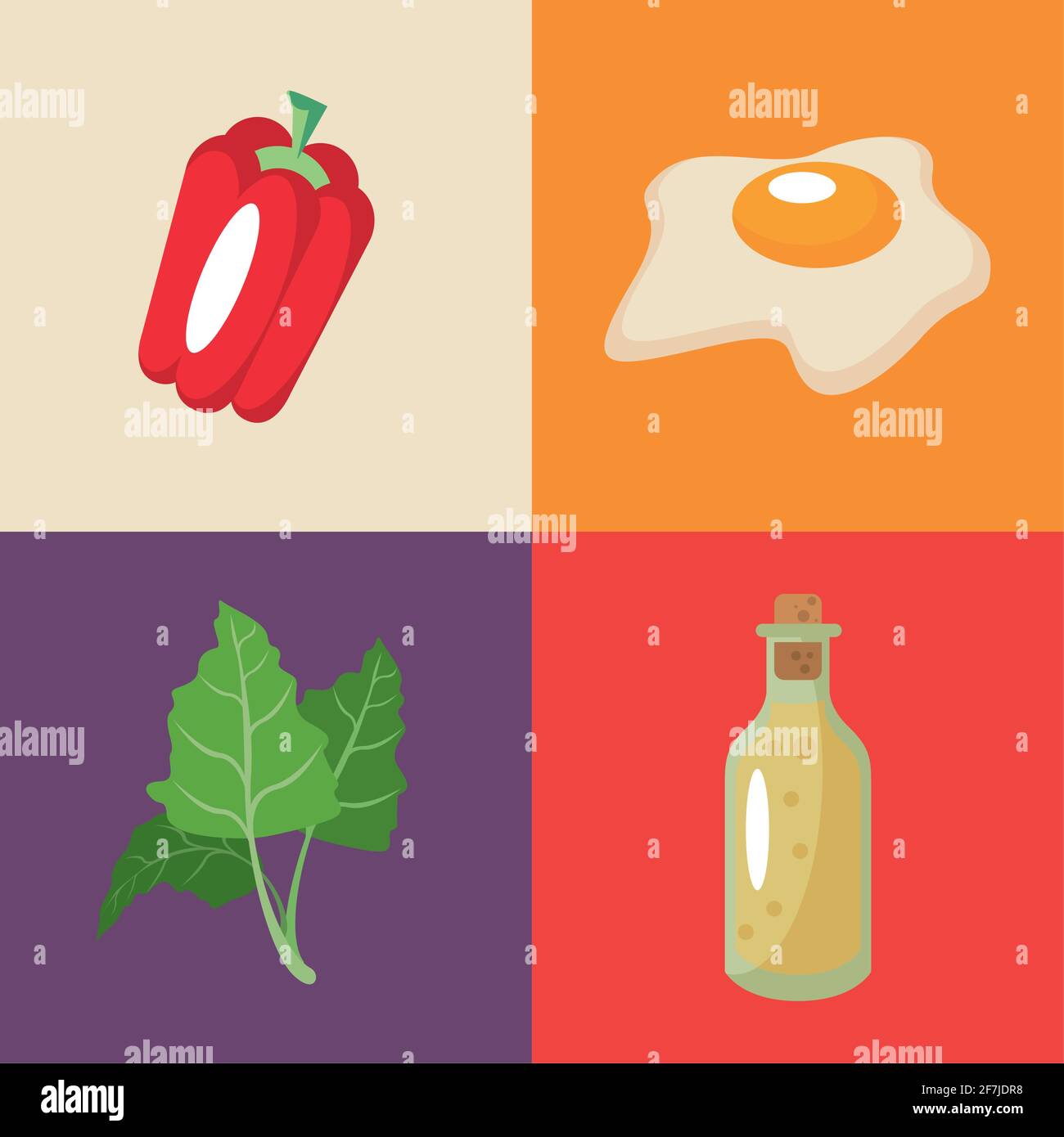 Ketogenic food fried egg Stock Vector Images - Alamy