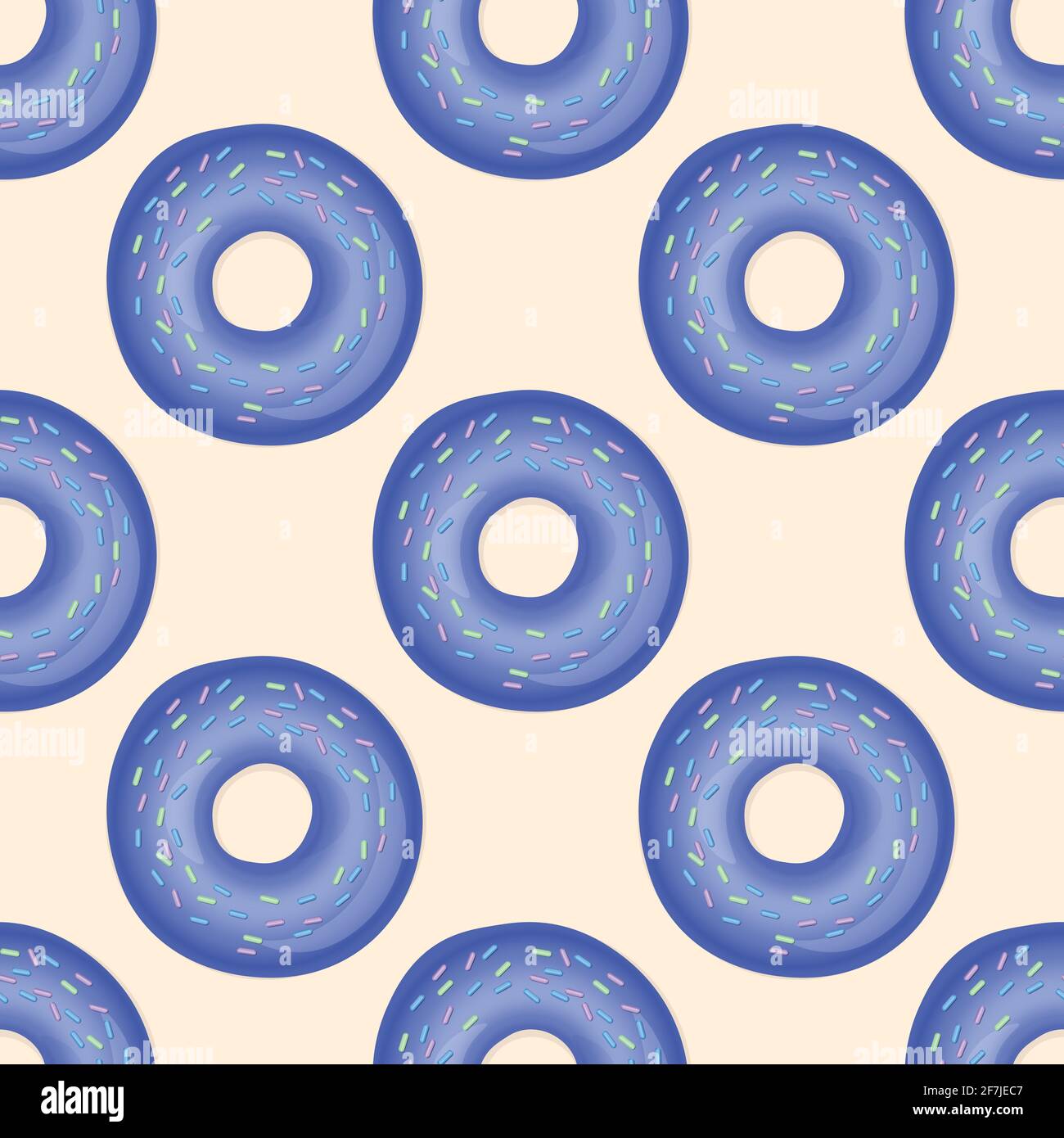 Donuts with color icing and multicolored powder on a color background ...