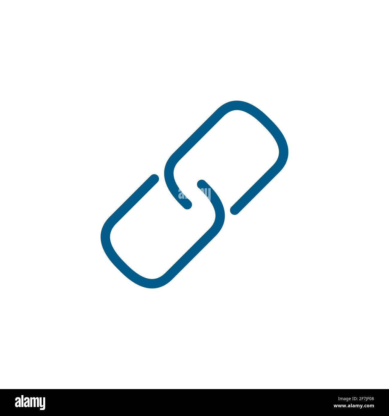 Link Line Blue Icon On White Background. Blue Flat Style Vector ...