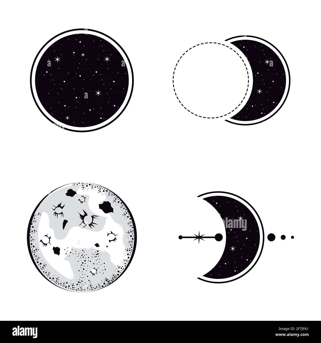 four moons phases Stock Vector Image & Art Alamy