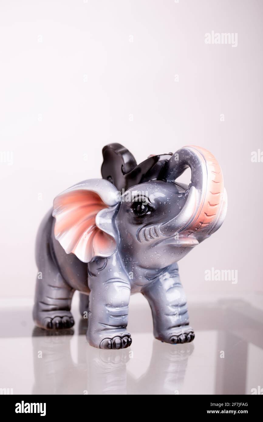 Feng shui elephant figure isolated on white background Stock Photo - Alamy