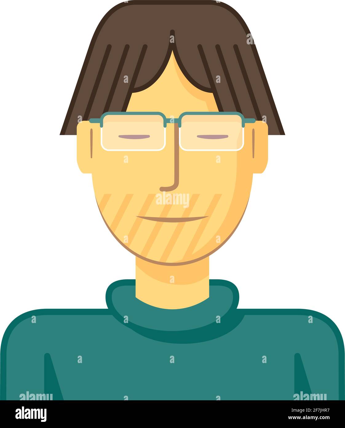 Illustration of a young man drawn in flat style Stock Vector Image ...