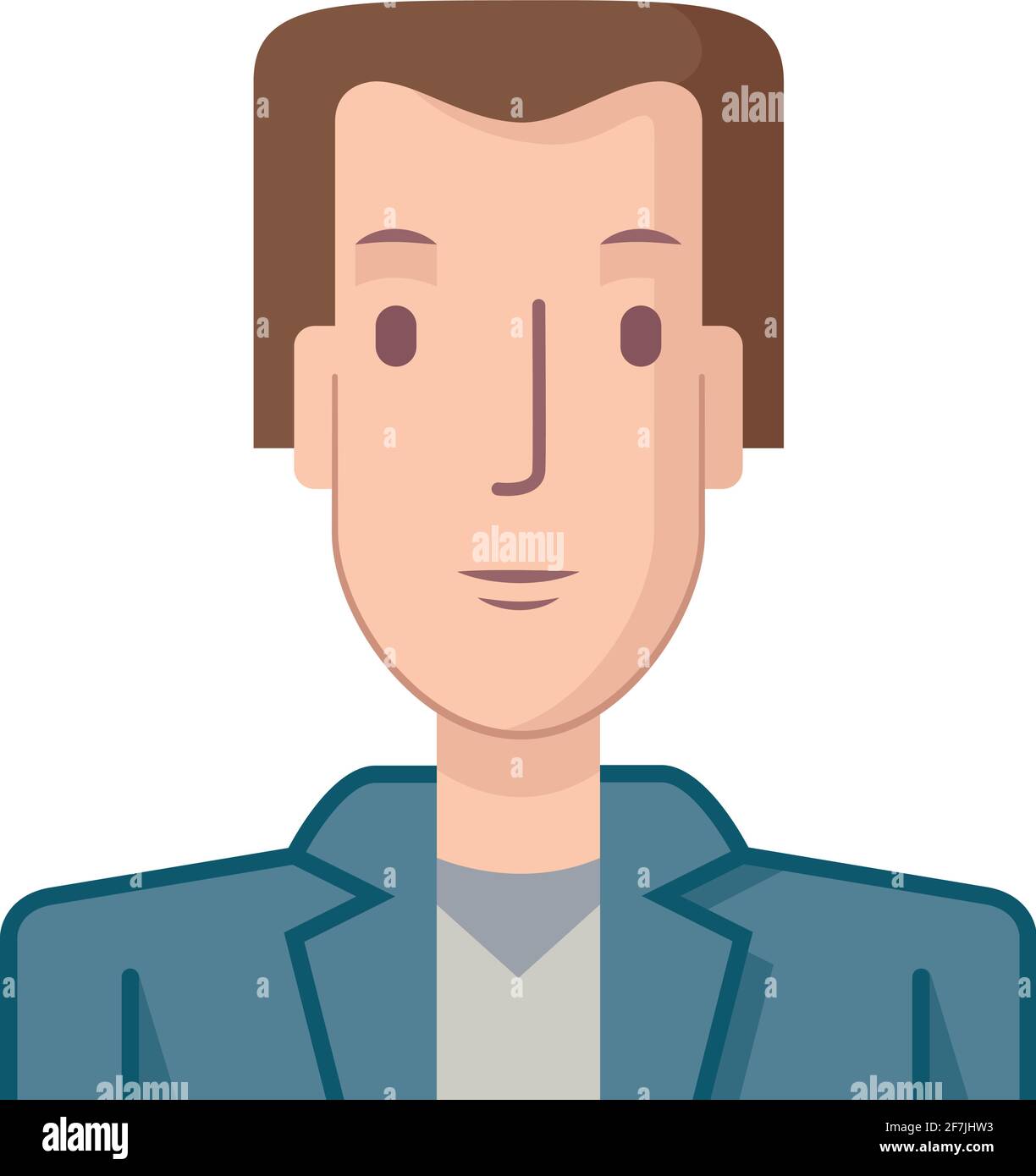 Illustration of a young man drawn in flat style Stock Vector Image ...