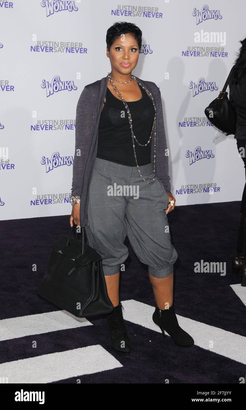Toni Braxton at the Los Angeles premiere of "Justin Bieber: Never Say Never"  at Nokia Theater at L.A. Live in Los Angeles, CA, USA.February 8, 2011 © Stock Photo