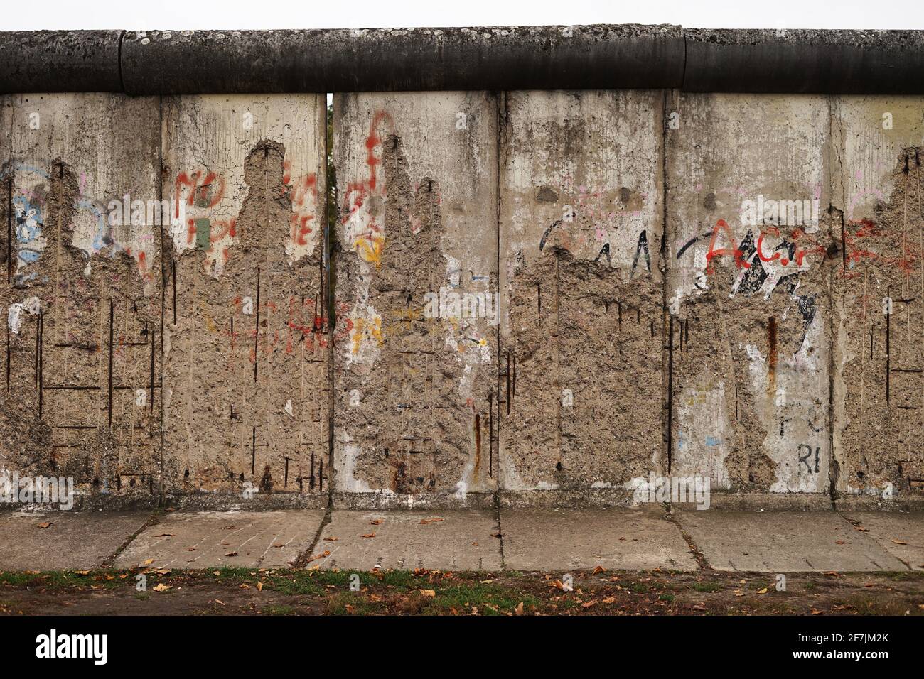 Detail of Berlin Wall segments at Bernauer Street, Germany Stock Photo