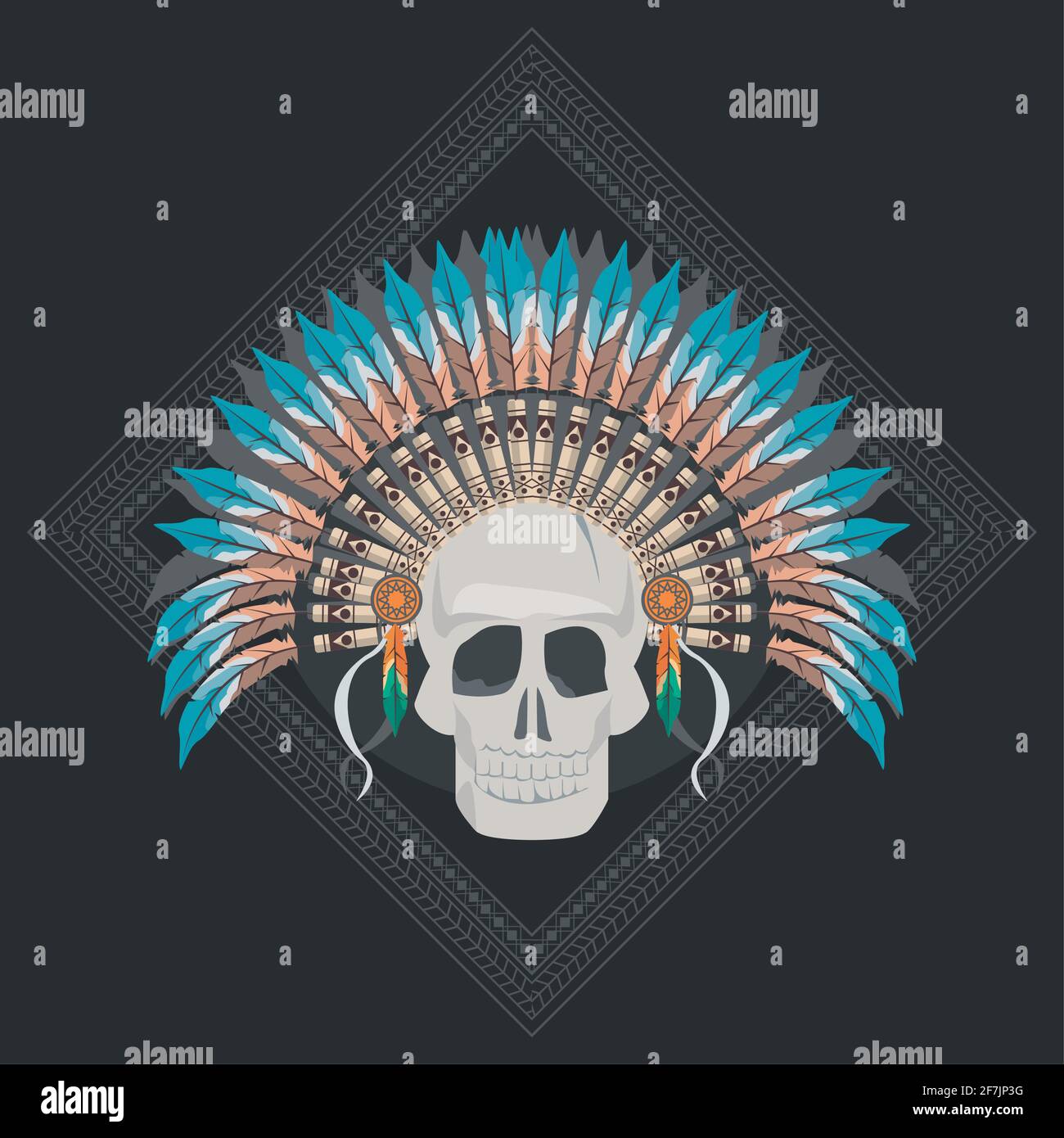 Indian chief war bonnet Stock Vector Images - Alamy