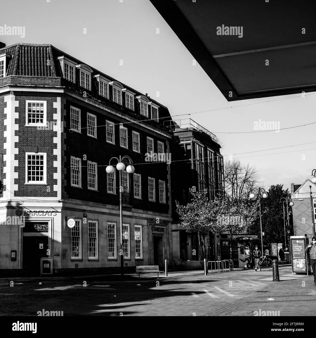 Kingston, London UK, April 7 2021, Barclays Bank Building Exterior With