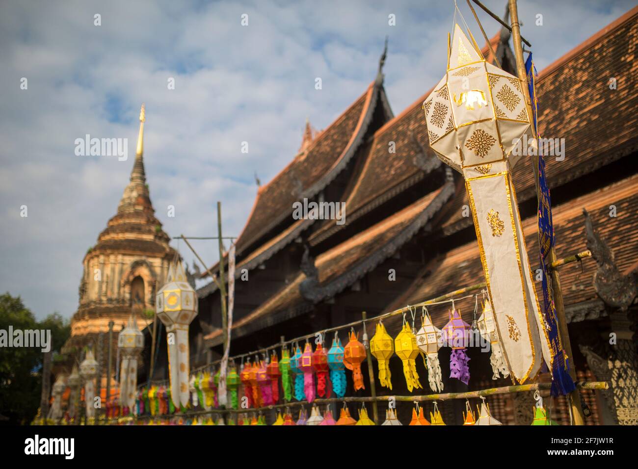Temple in Chiang Mai, Thailand. Stock Photo