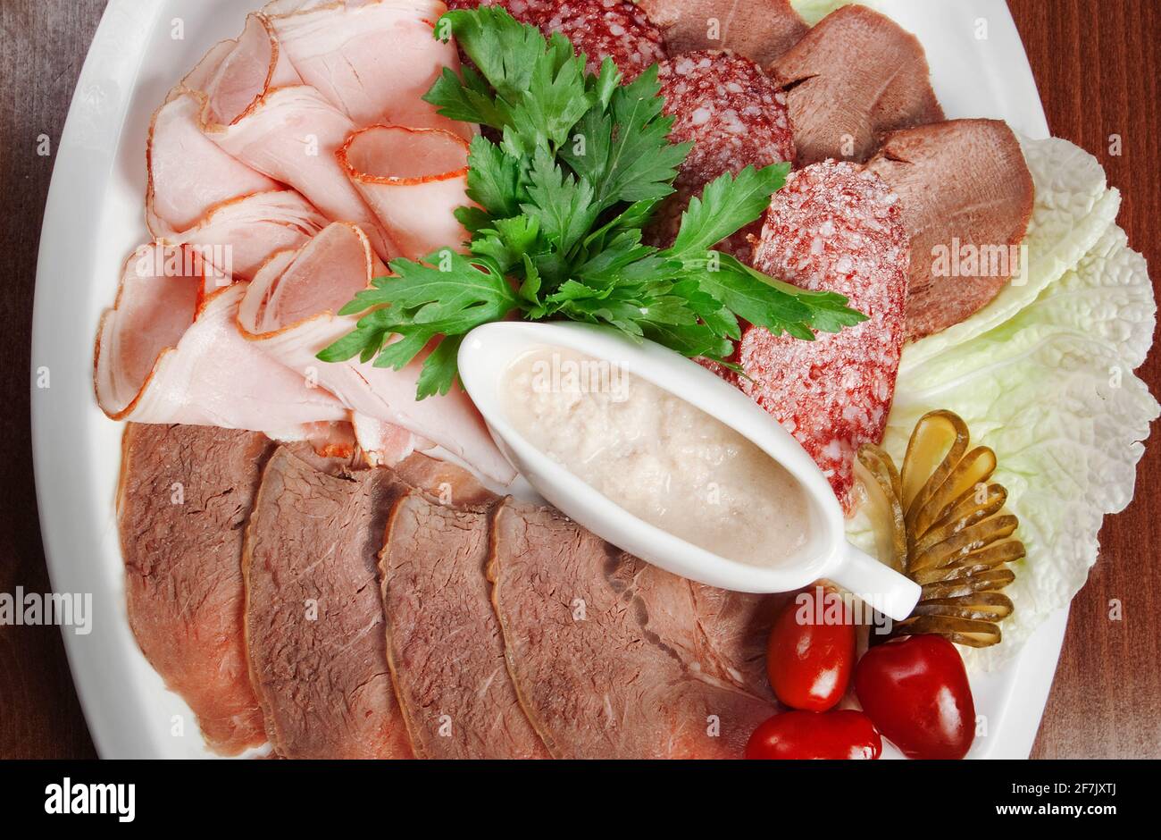 Mezeluri -  Romans Processed meat is considered, Bacon and other processed meats cause cancer Stock Photo