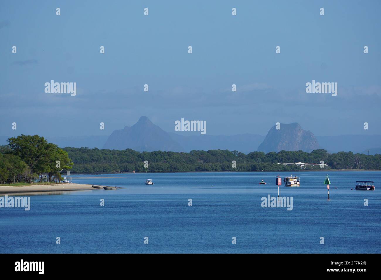Glass House Mountain Stock Photo Alamy