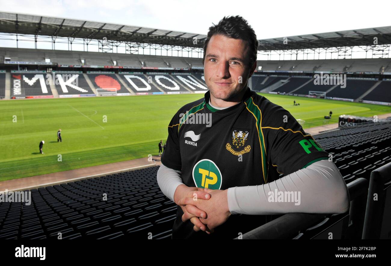 PHIL DOWSON OF NORTHAMPTON RFC IN THE MK DONS STADIUM WHERE THE