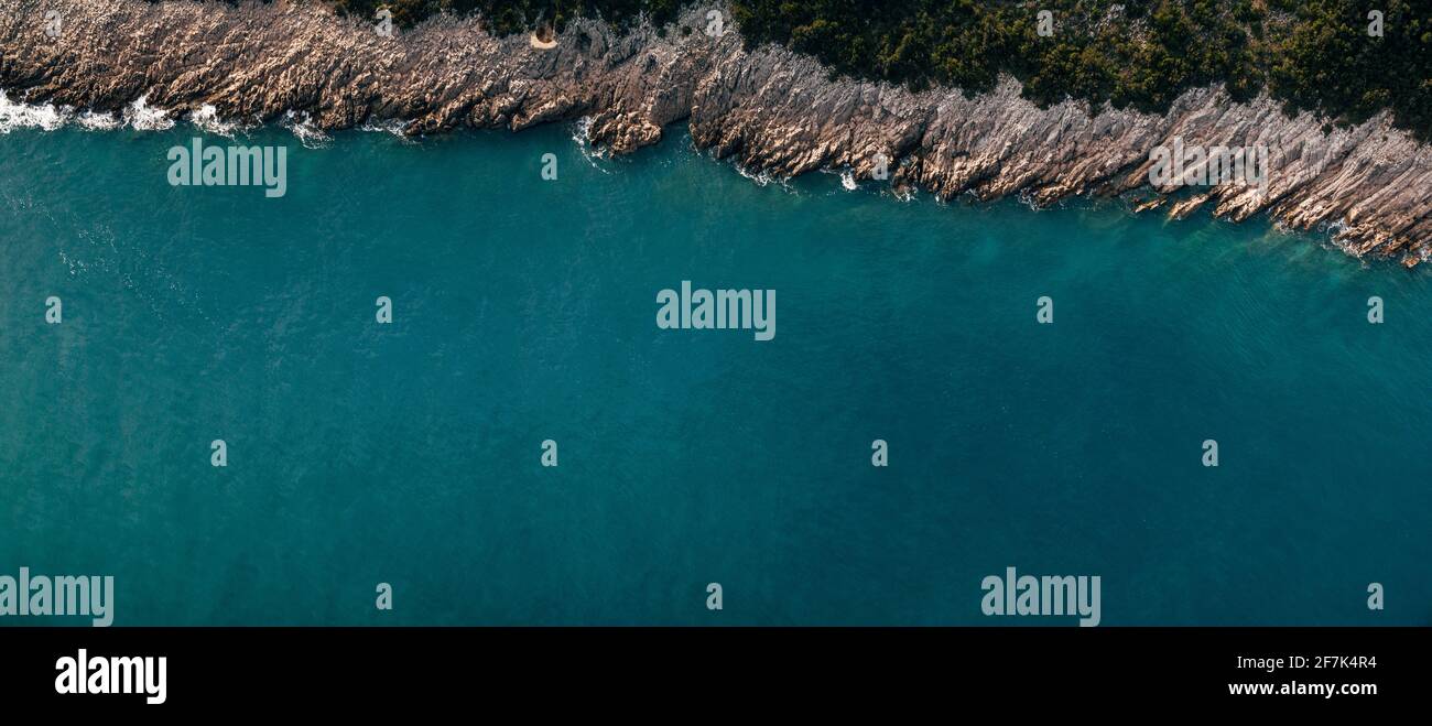 Aerial wild greek beach rocks hi-res stock photography and images - Alamy