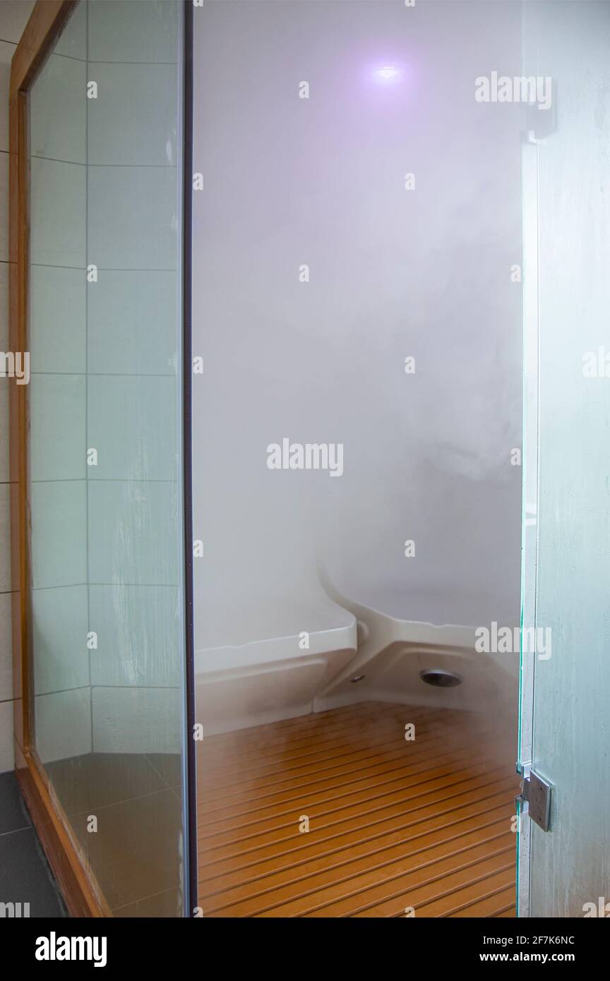 Modern Steam Bath In The Bathroom Stock Photo Alamy   Modern Steam Bath In The Bathroom 2F7K6NC 