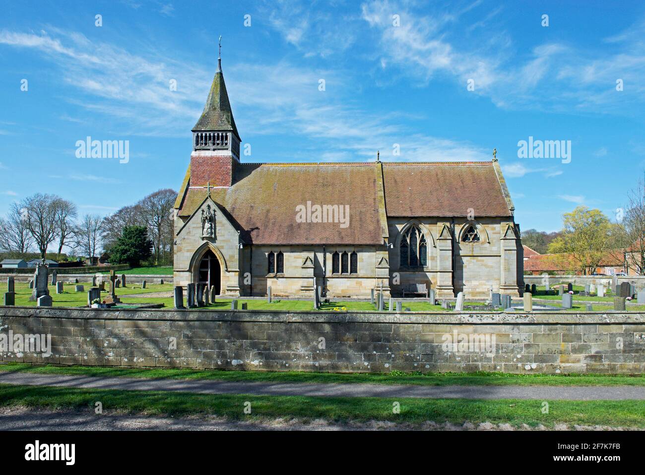 St Mary's church in the village of West Lutton, North Yorkshire, England UK Stock Photo
