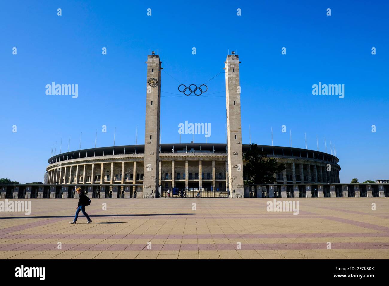 DEU, Deutschland, Berlin, 22.09.2020: Olympiastadion in Berlin im Spaetsommer Stock Photo