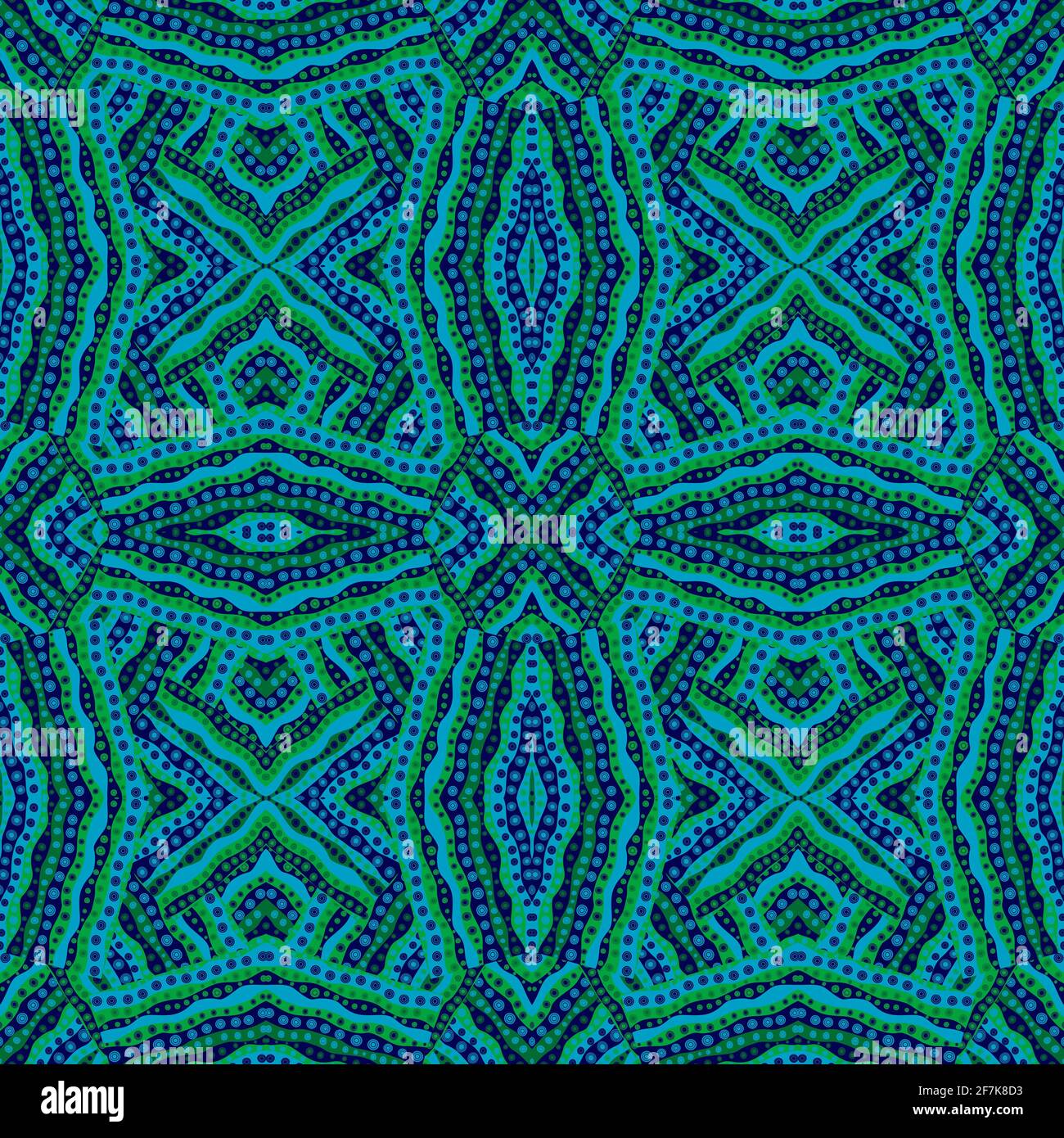 Geometric seamless pattern with circles and dots Stock Vector