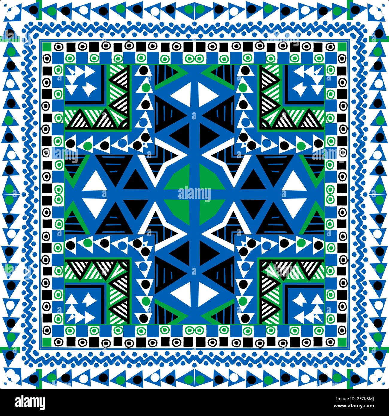 Geometrical background with ethnic motifs Stock Vector