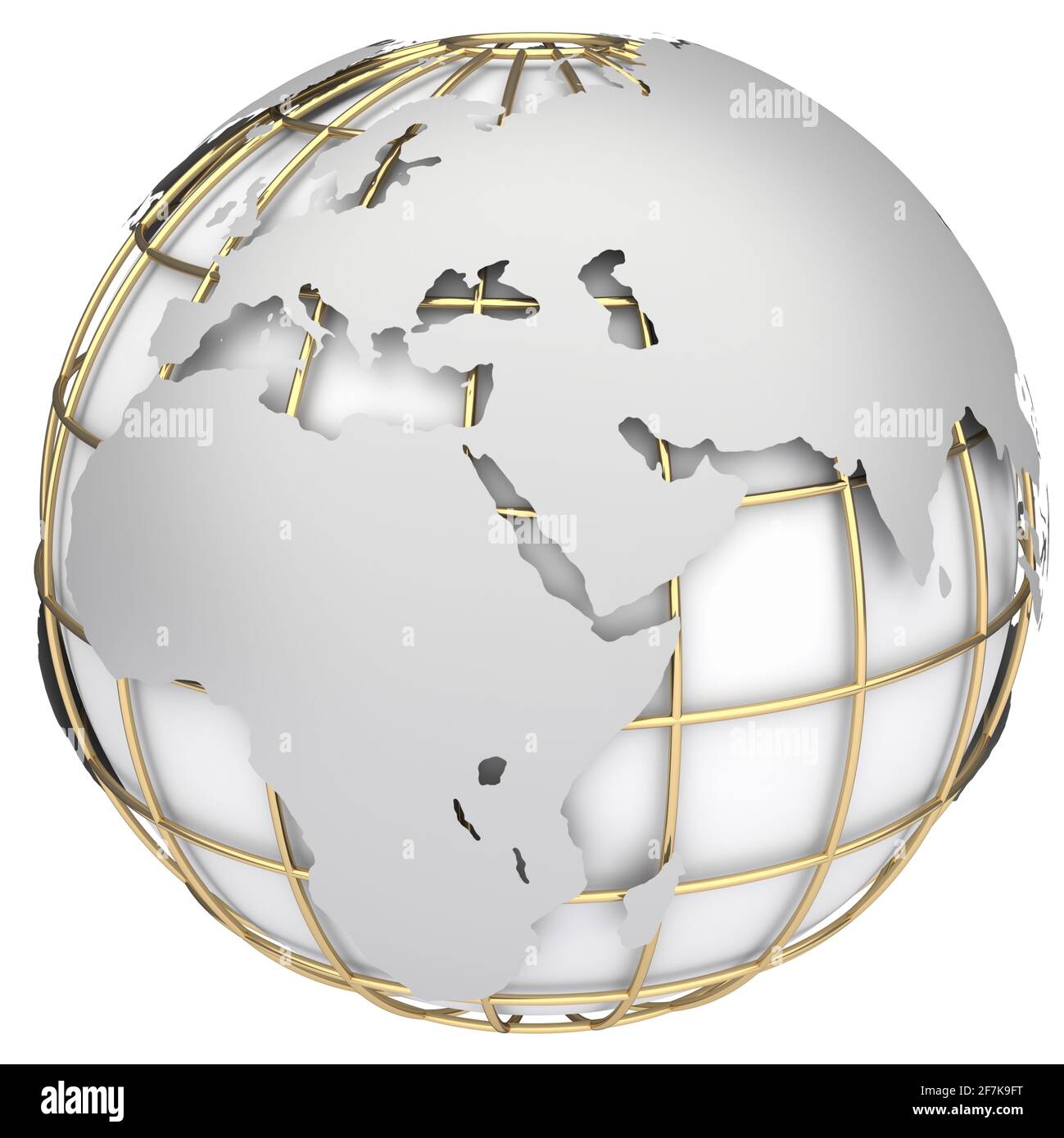 Earth world map. Africa and Europe on a planet globe Stock Photo