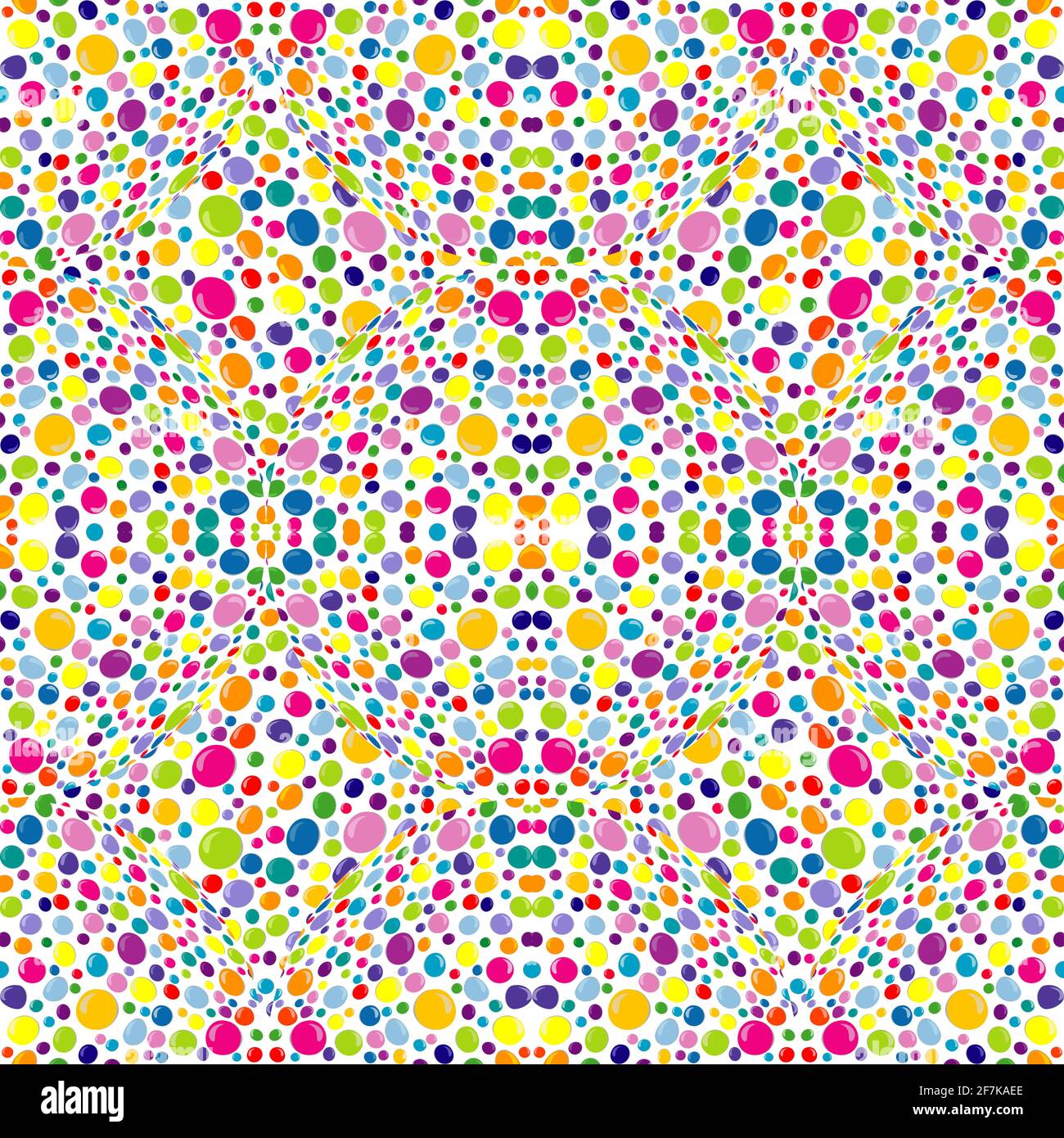 Abstract pattern with colored dots on white background Stock Vector