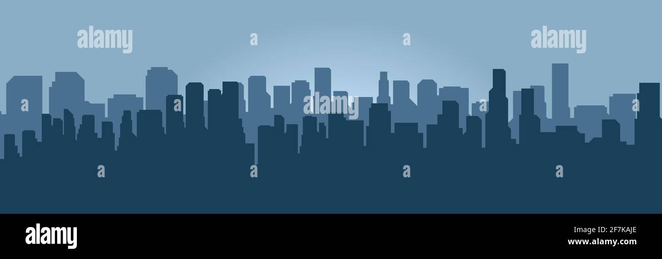 Simple city silhouette Stock Vector Image & Art - Alamy