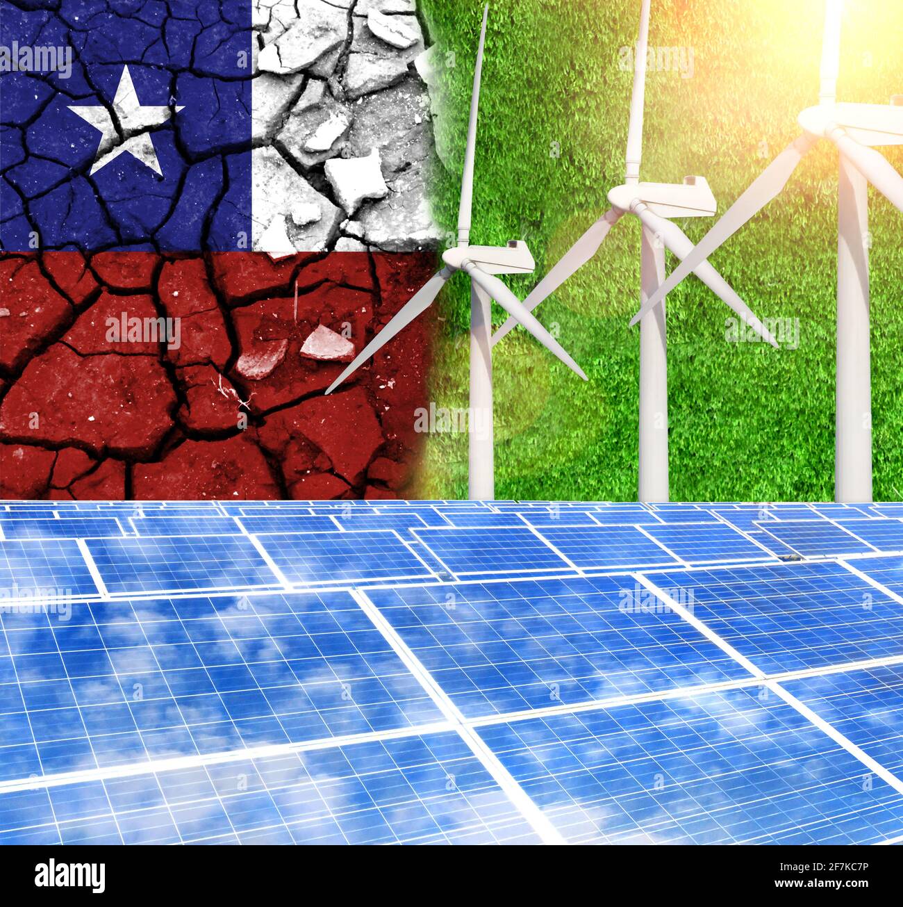 Solar panel wind turbine chile hi-res stock photography and images - Alamy