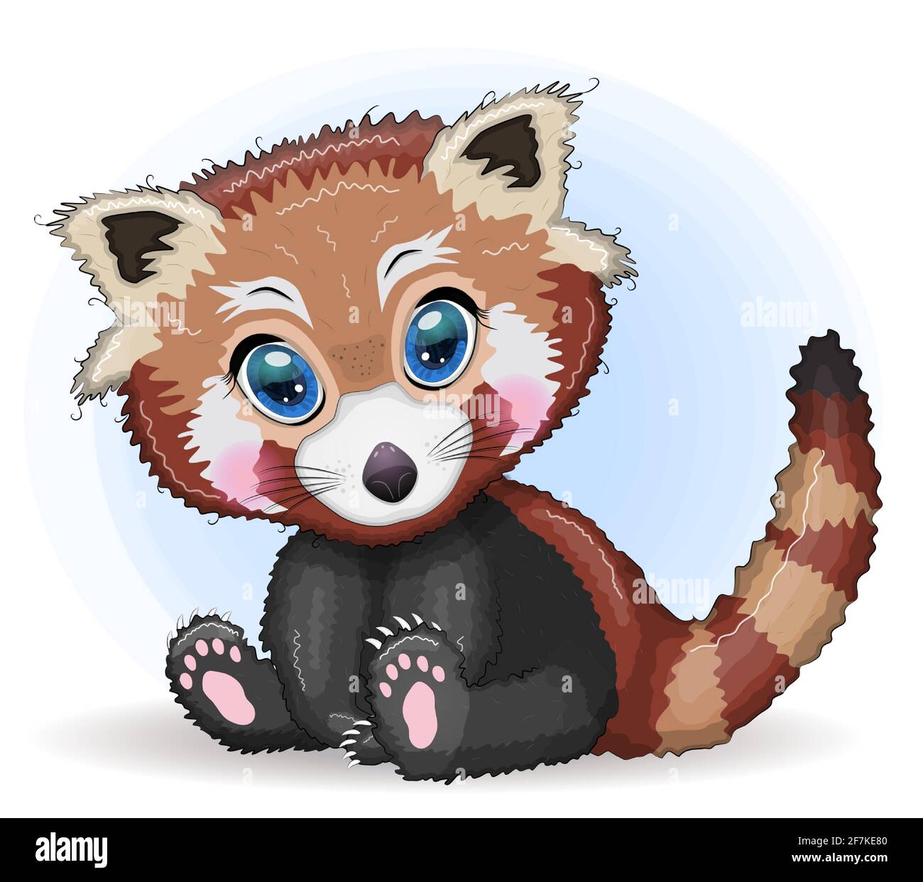 Red panda, cute character with beautiful eyes, bright childish style. Rare  animals, red book, cat, bear Stock Vector Image & Art - Alamy