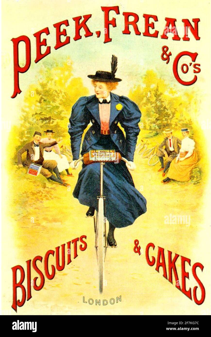 PEEK, FREAN BISCUITS AND CAKES advert about 1890 Stock Photo