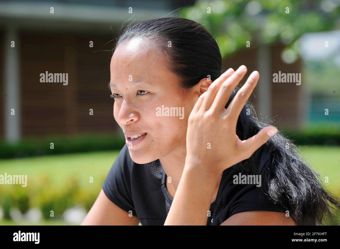 BRITISH No 1 TENNIS PLAYER ANNE KEOTHAVONG 1/6/09. PICTURE DAVID ASHDOWN Stock Photo