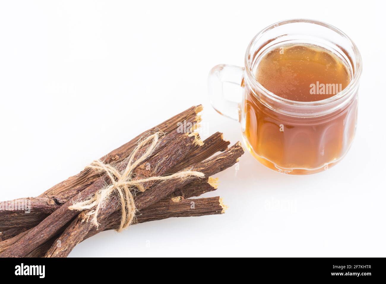 Licorice cup of tea Glycyrrhiza glabra. Licorice root has medicinal