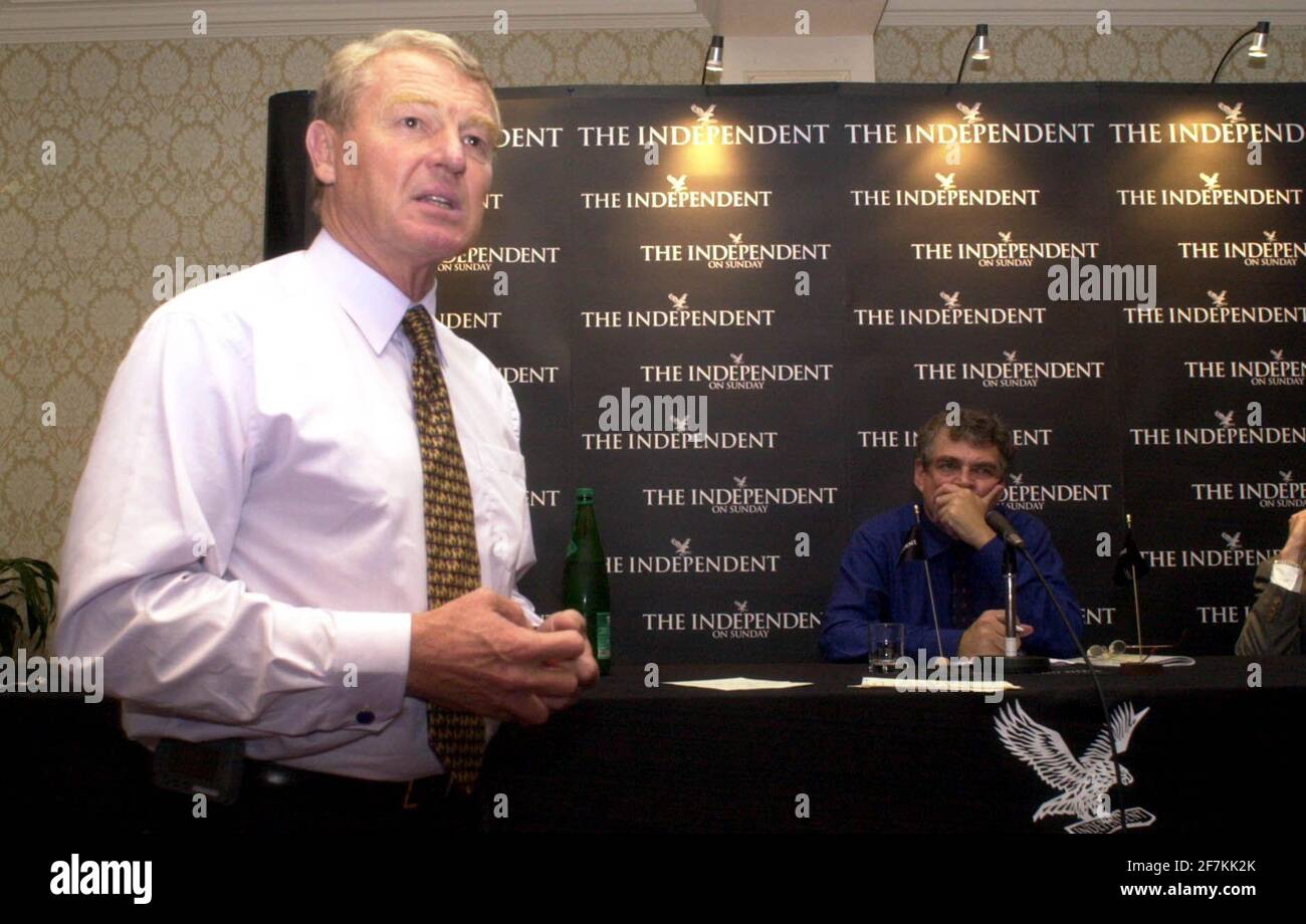 Liberal Democrat conference 2000  BournemouthPaddy Ashdown at the Independent fringe meeting. Stock Photo