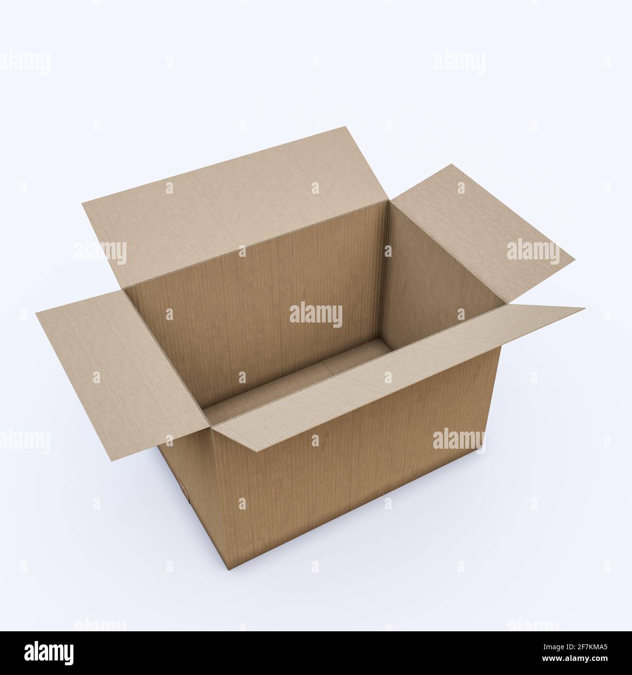 cardboard box isolated on white background 3d illustration Stock Photo ...