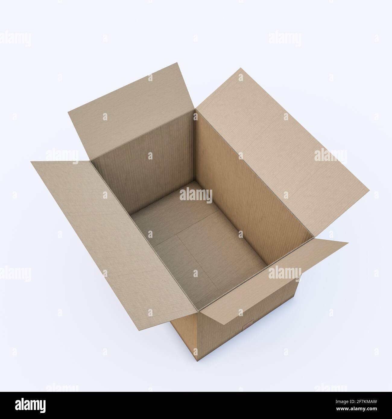 cardboard box isolated on white background 3d illustration Stock Photo ...