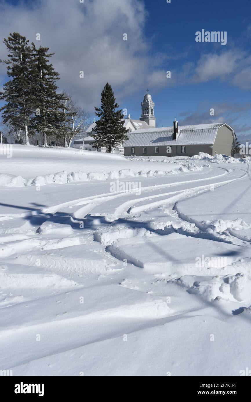 The recreation area in winter, SainteApolline, Québec Stock Photo Alamy