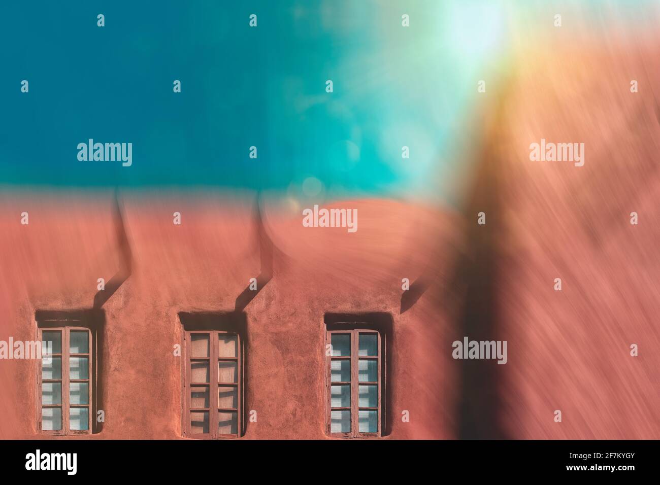 Part of an Adobe building, selective focus Stock Photo