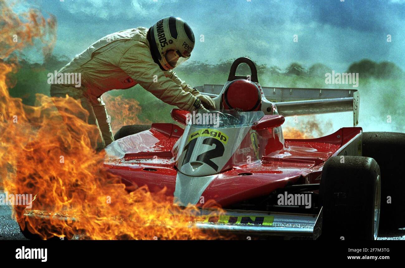 The BBC May 2000filming a reconstruction of the Niki Lauda accident in 1976  for a series called Living Dangerously. Guy Edwards of Partners for London,  who pulled Lauda from the car, was