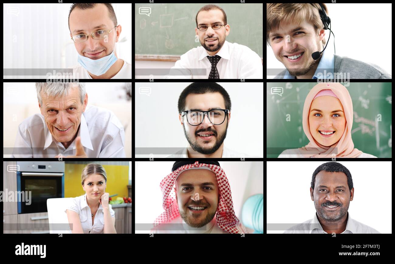 Zoom call with friends diversity hi-res stock photography and images ...