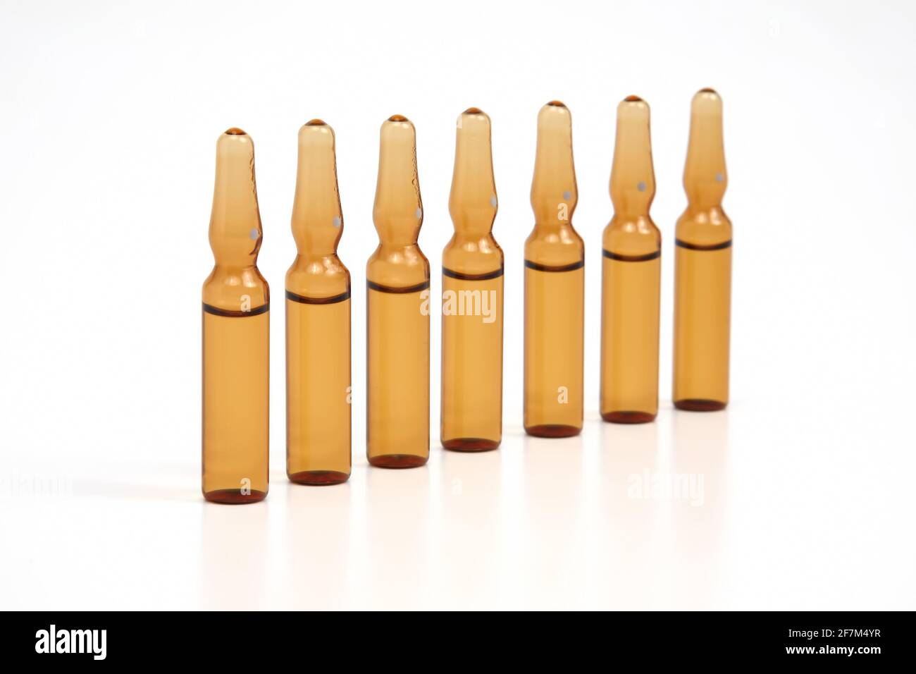 seven medical glass ampoules for injection drug Stock Photo Alamy
