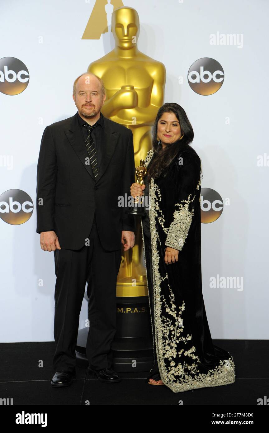 LOS ANGELES, FEB 28 - Louis C K , Sharmeen Obaid-Chinoy at the 88th Annual  Academy Awards, Press Room at the Dolby Theater on February 28, 2016 in Los  Angeles, CA 12343827 Stock Photo at Vecteezy
