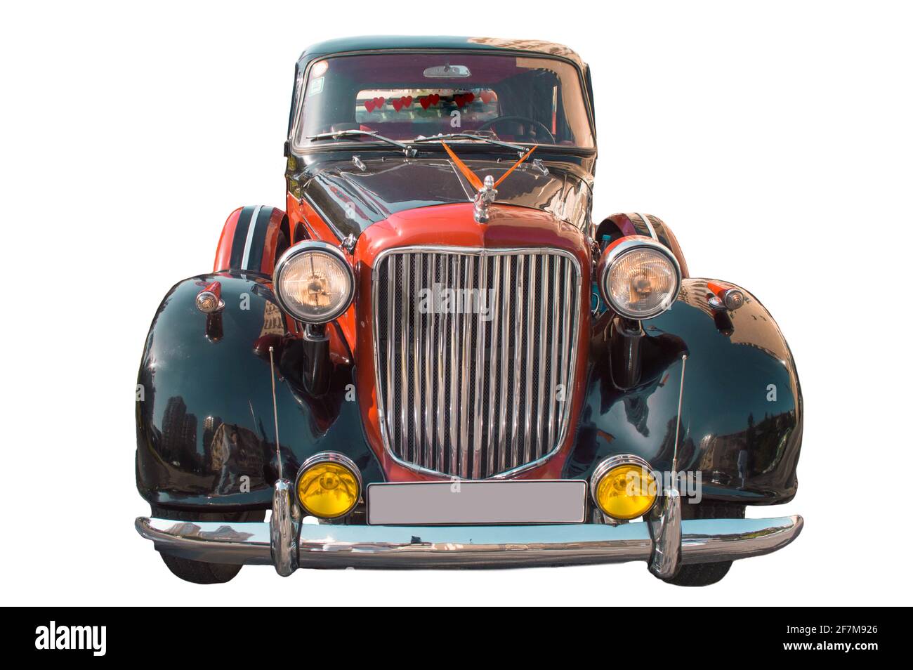 old classic retro car on white background Stock Photo - Alamy