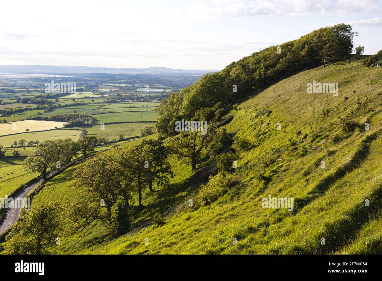 The Cotswold scarp at Frocester Hill, Gloucestershire UK Stock Photo