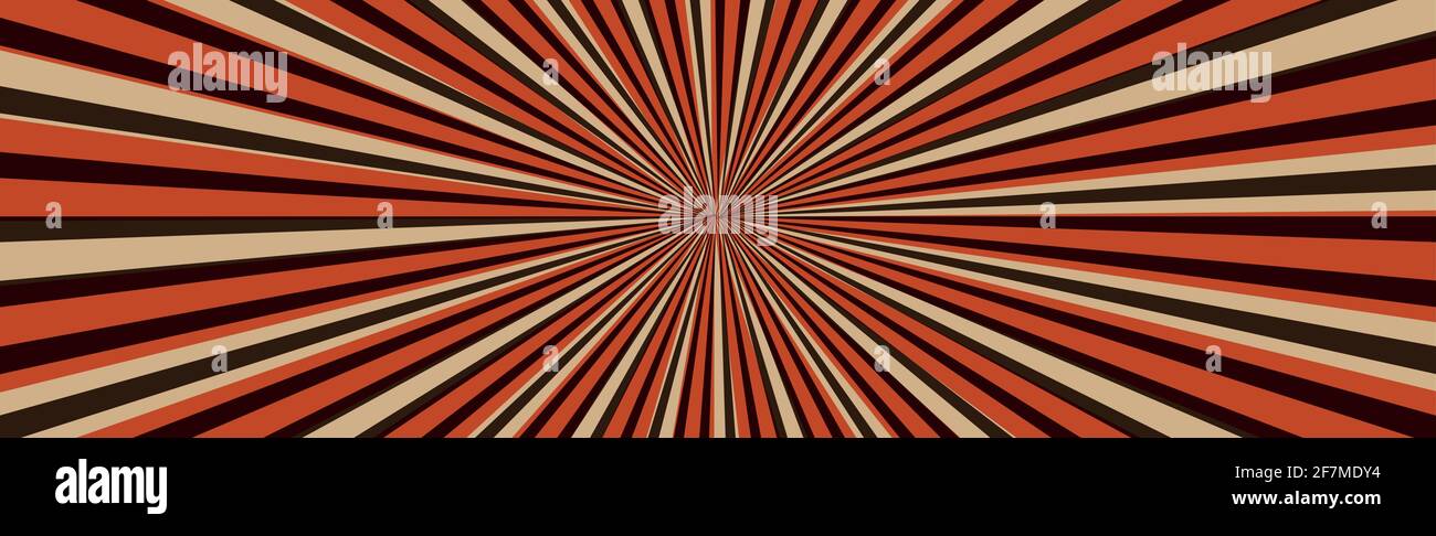 Abstract image, rays of the sun on a red background - Vector ...