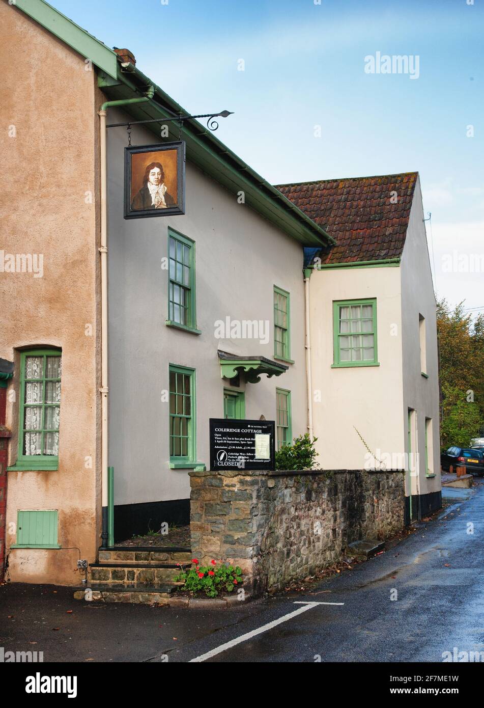 Coleridge Cottage in the village of Nether Stowey at the foot of the