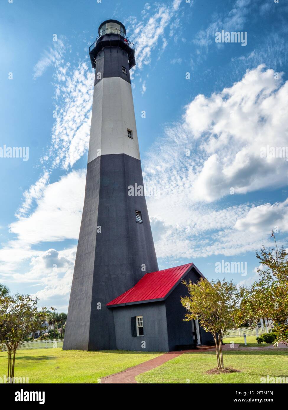 Tybee lighthouse at Tybee Island Light Station on the Atlantic coast near Savannah Georgia USA Stock Photo